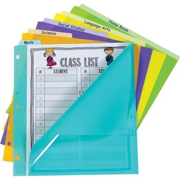 Divider, 5Tab, Vrt, Pkt, Ply, As, C-Line Products, Mfr#: CLI07150